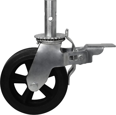 8 Inch Scaffolding Wheels, Scaffold Caster with Dual Locking Brakes, Heavy Duty