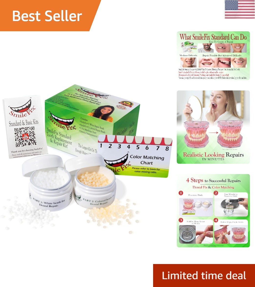 Standard Dental Repair Kit - Color Matching Compound - For Missing Or Damaged...