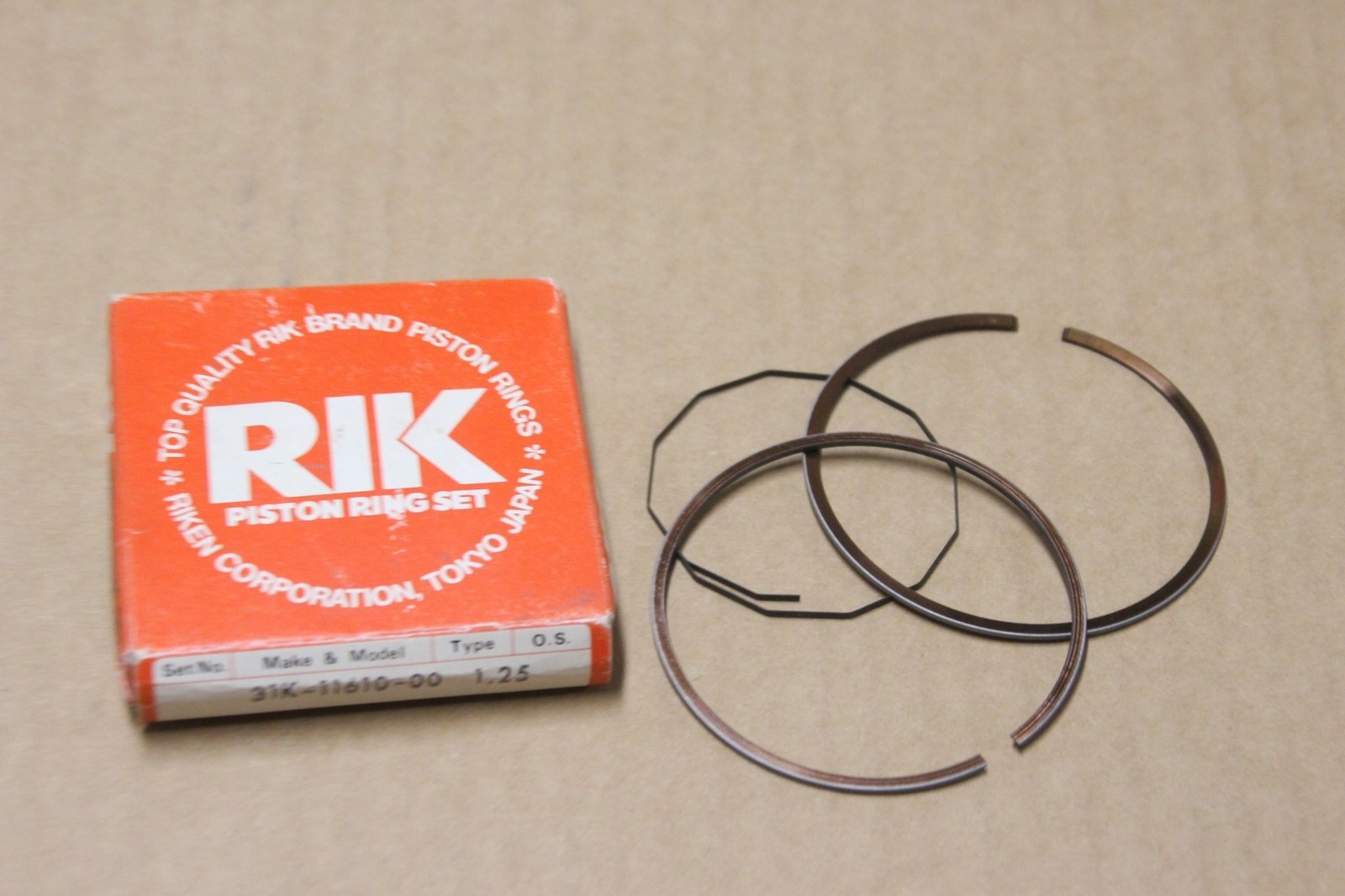Segments RIK 1.25 pour Yamaha RZ 350 | Pièce moteur 31K-11610-00 1985