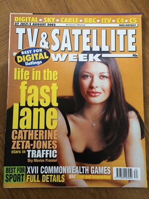 TV & SATELLITE WEEK mag 27/07/2002 CATHERINE ZETA JONES Tony Hawks Ted Danson UK