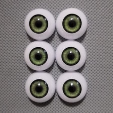 3 Pairs 24MM Reborn Doll Eyes Acrylic Eyeballs Half Round for DIY Baby Dolls