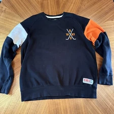 CCM NHL Heritage 1993 Anaheim Ducks Color Block Sleeve Sweatshirt Size Large