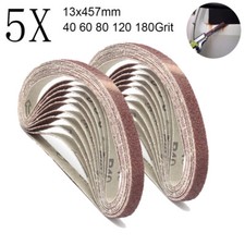 5X 13x457mm Sanding Belts 40 60 80 120 180 Grit Grinding For Powerfile Sander