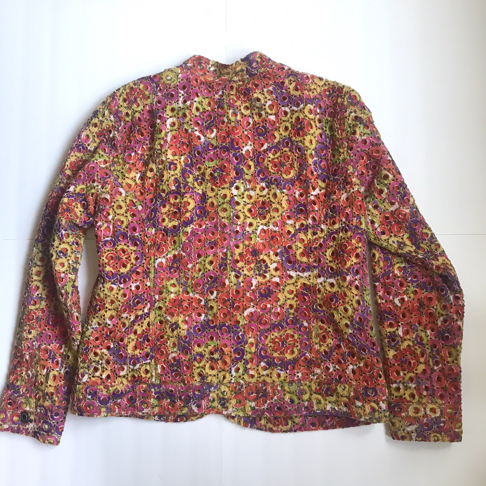 Chicos Multicolor Blazer Jacket Button Front Vibr… - image 3