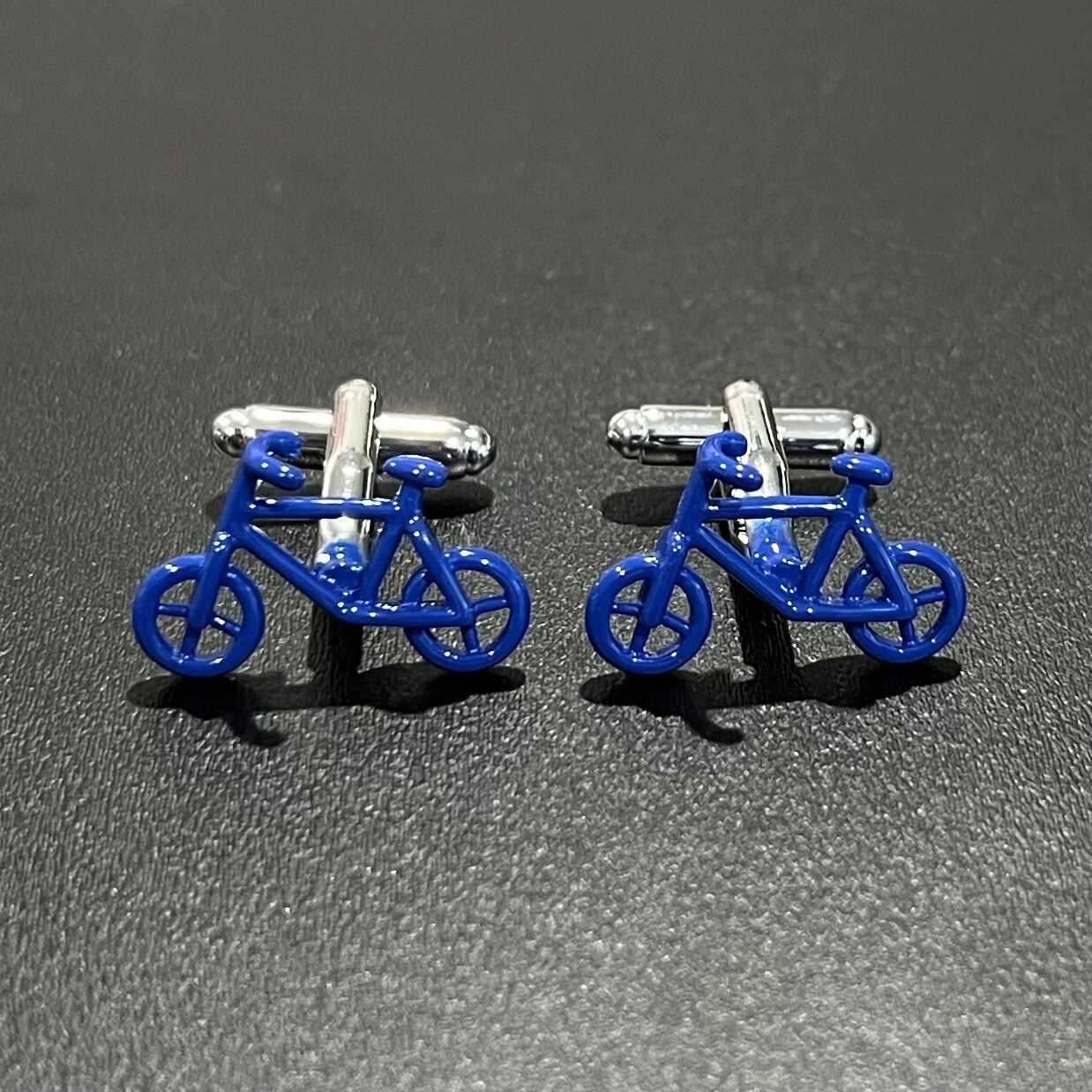 Blue Bike Cufflinks Men Birthday Father&rsquo;s Day Biking Fan Gift Cufflinks Box