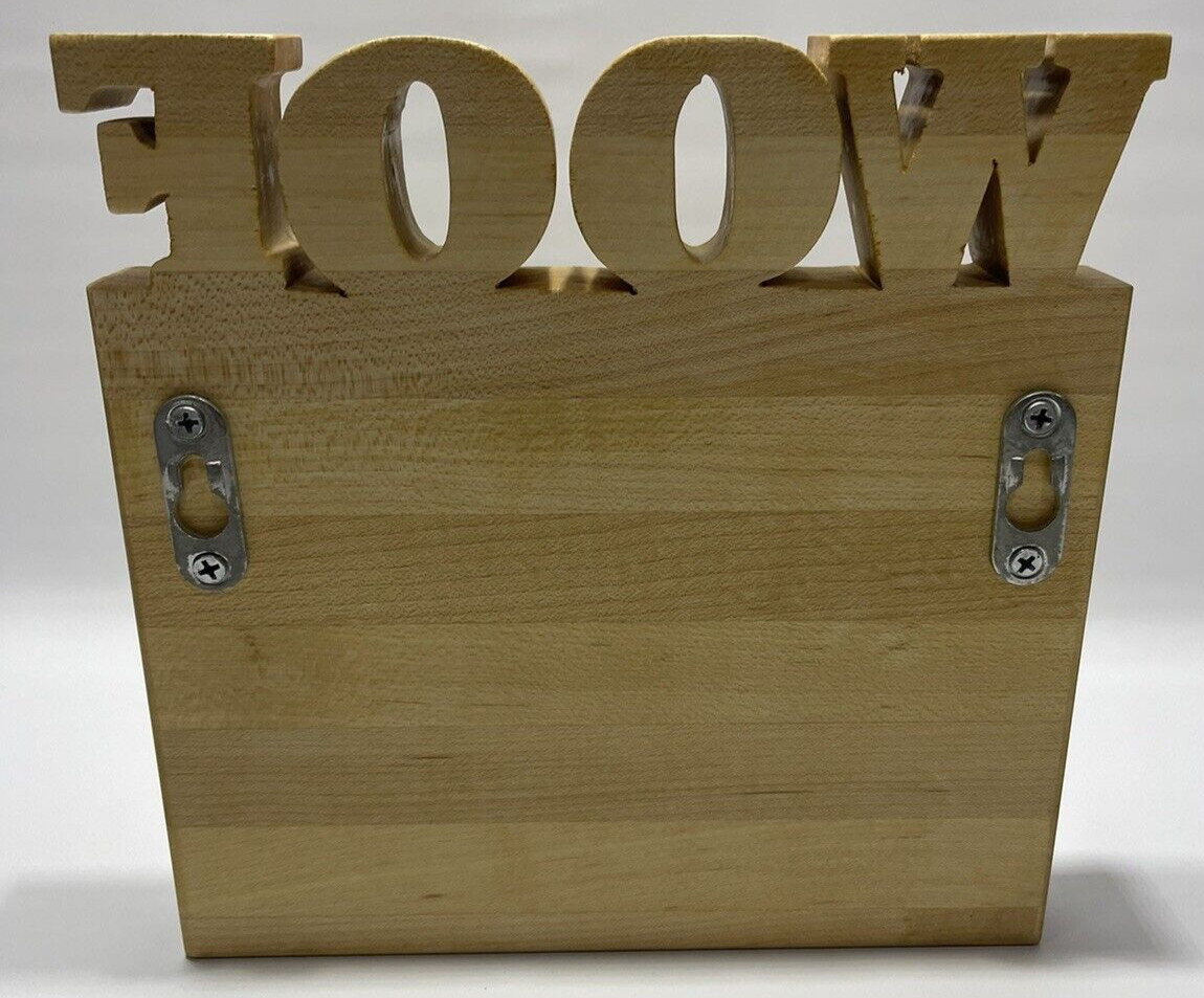 Words with Wood Woof Leash Holder Wall mount 8"x8"x3"