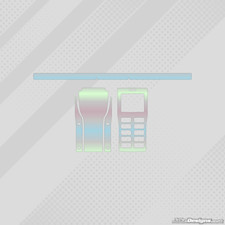 KIT DE PEGATINAS ENVOLVENTES COMPLETAS ESTILO GEL COAT ARCO IRIS CROMO PARA CRONÓMETRO UNIPRO KARTING