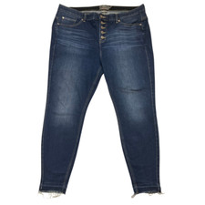Torrid Women  s Bombshell Skinny Jeans 20R Premium Stretch Button Fly Dark Wash