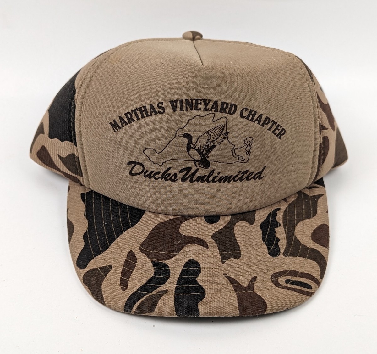 Vintage Ducks Unlimited Martha's Vineyard Chapter Camo Trucker
