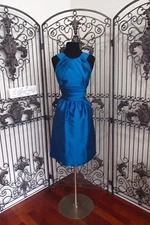 SR506 ALFRED SUNG D494 CASPIAN BLUE SZ 8 $195  BRIDESMAID FORMAL DRESS