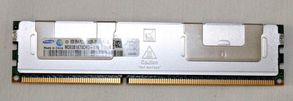 Lot of 8 SAMSUNG 8GB 2RX4 PC3L - 10600R REG ECC RAM M393B1K70CHD-YH9 - Image 2 of 3