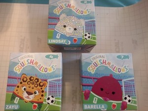 2026 McDonald's Squishmallows FIFA World Cup #2 Lindsay, #4 Zayu  #7 Barella NEW
