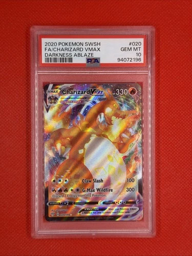 2020 POKEMON SWORD & SHIELD DARKNESS ABLAZE #020 FULL ART/CHARIZARD VMAX PSA 10