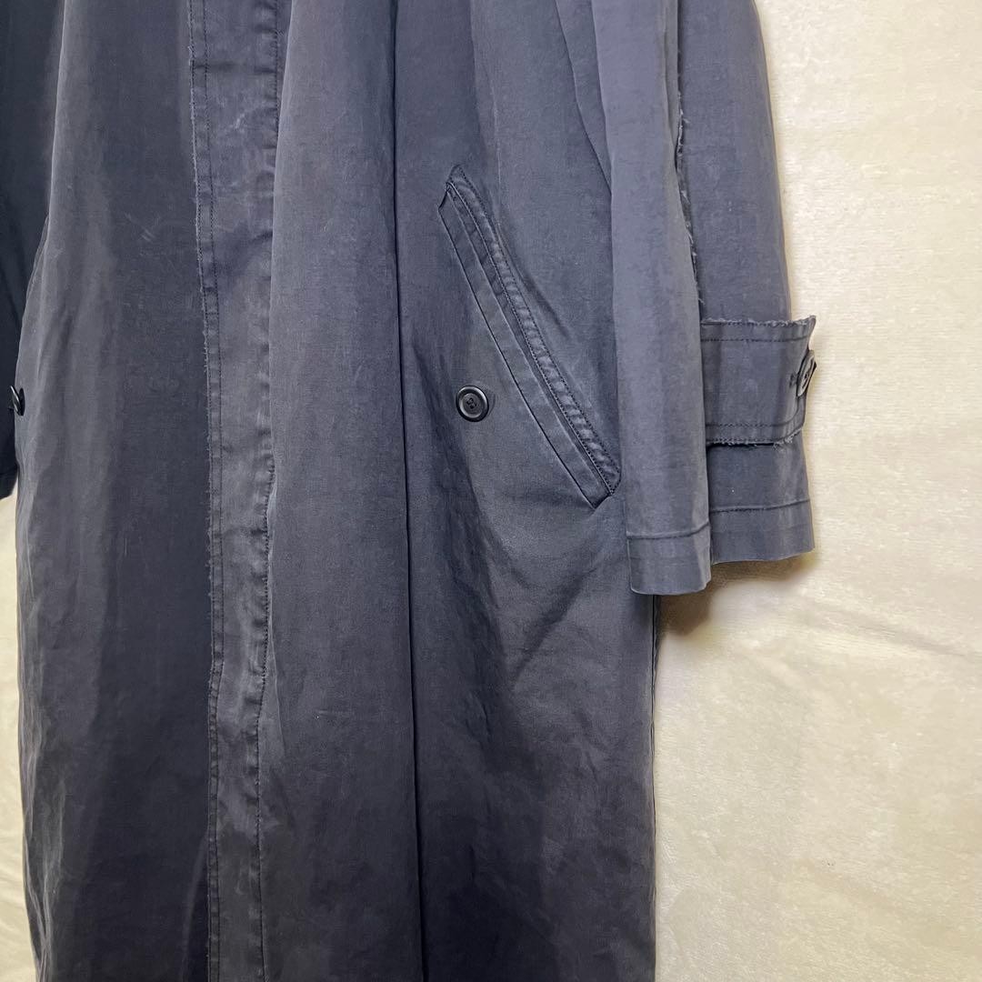Issey Miyake Men's Vintage Dark Blue Cotton Squid Parka Coat