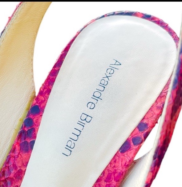 Alexander Birman Red Python Snakeskin Print Sling… - image 2