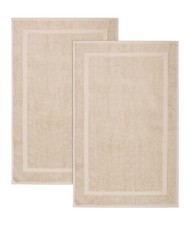 Cotton Craft Bath Mats - 2 Pack 100 Cotton 21X30 Inches - Ultra Absorbent -
