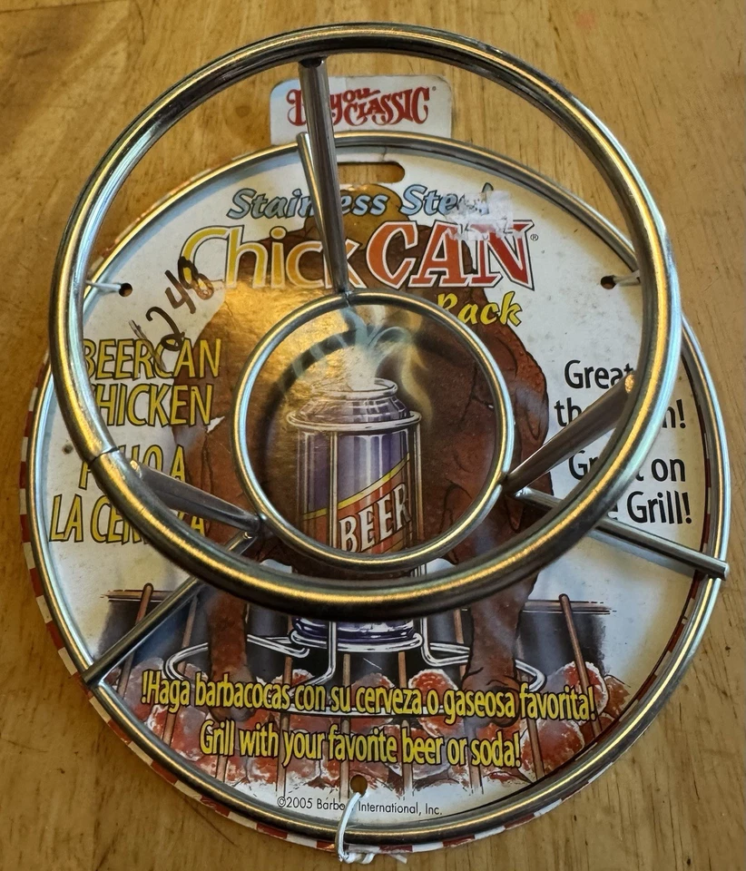 Bayou Clásico Acero Inoxidable Cerveza Butt Pollo Lata Pollo Estante SIN USAR Foto 2 de 4