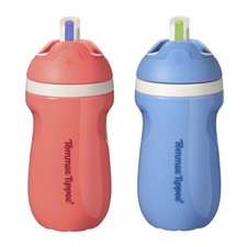 Tommee Tippee Insulated Sporty Spill-Proof 9 ounces Pack of 2 , Blue  Red