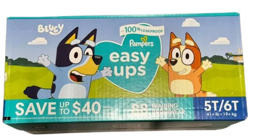 Pampers Easy Ups Training Underwear Bluey Size 5T-6T (41+ lb) 88 CT