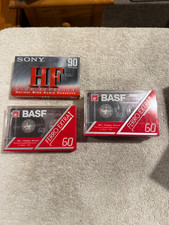 Lot of 4 BASF  Sony 60/90 Minute Blank Cassette Tapes - NEW/SEALED  