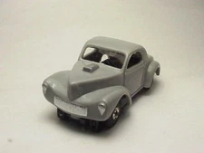 T-JET MODEL MOTORING GRAY WILLYS  SLOT CAR BODY. NEW