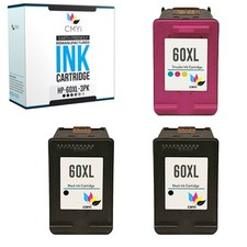 3PK CMYi Compatible HP 60 XL Ink Cartridges for HP PhotoSmart C4600 C4635 C4640