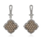 Le Vian 14K White Gold Dangle Drop Earrings for Women 1 1/4 cts Brown Diamond — photo 1