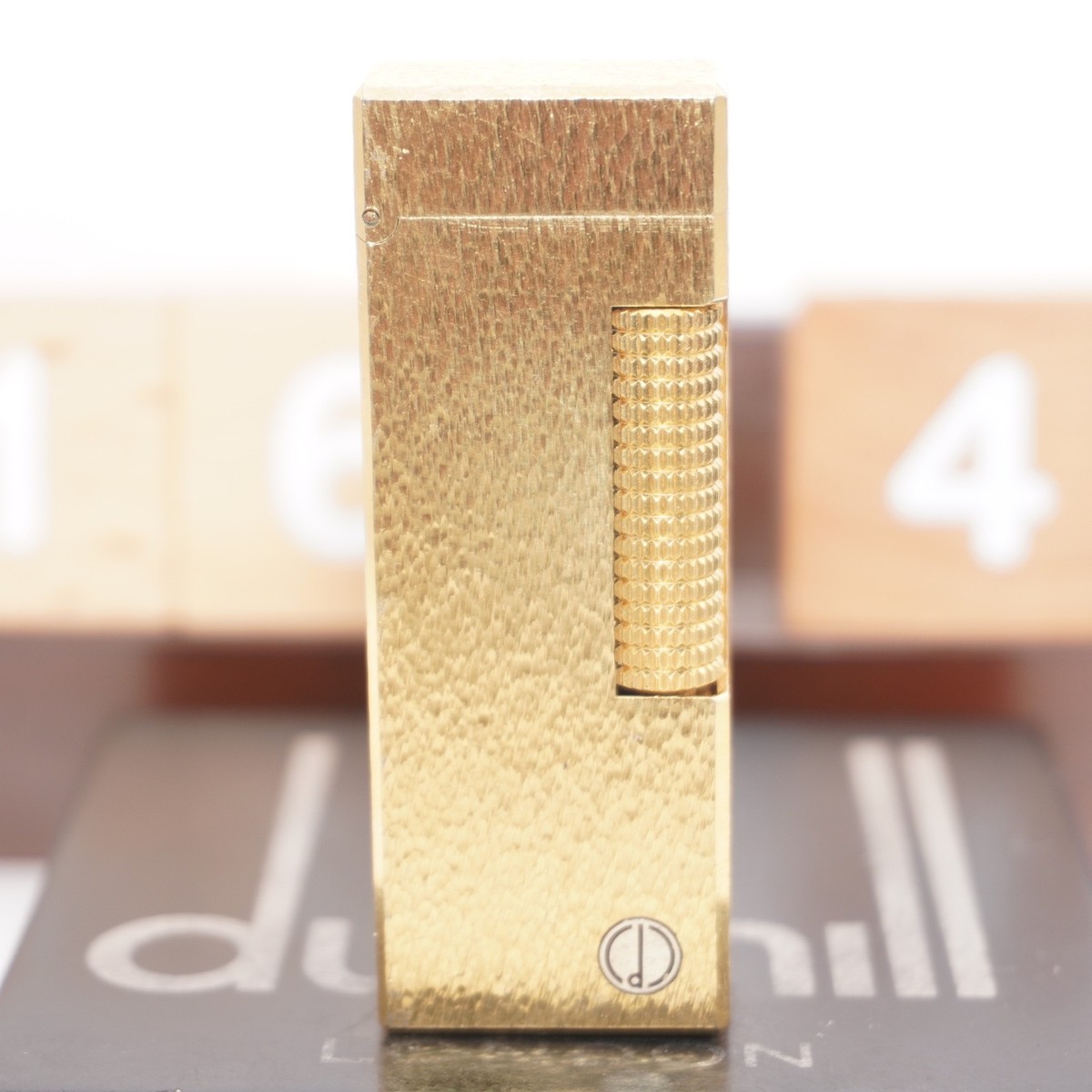 Dunhill Roller Gas Lighter Gold Sand Pattern _Ultrasonically