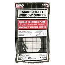 Prime-Line Products P 7516 Screen Retainer Spline, .120-in, 25-ft, Black