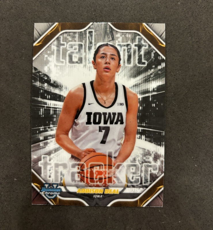 Topps 2025 Bowman Chrome University Talent Tracker Addison Deal #TT-24 Iowa