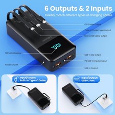 50000mAh Power Bank USB For Samsung A33 A52S A53 A13 S21FE S21 A22 5G S22 Ultra