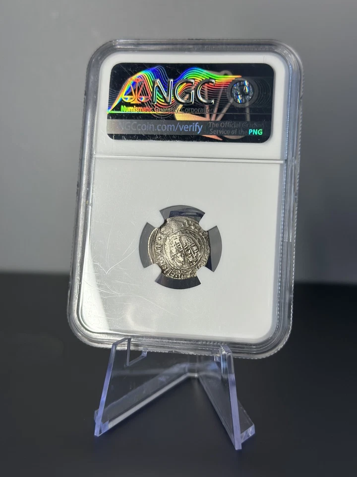 1635-36 England ½ Groat 2 Pence Charles I Tower Mint – NGC VF25 – S-2831 - Image 2 of 2