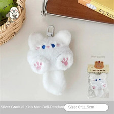 New Cute Plush Cat Keychain Doll Pendant Backpack Bag Charm Gift for Girls-Aus