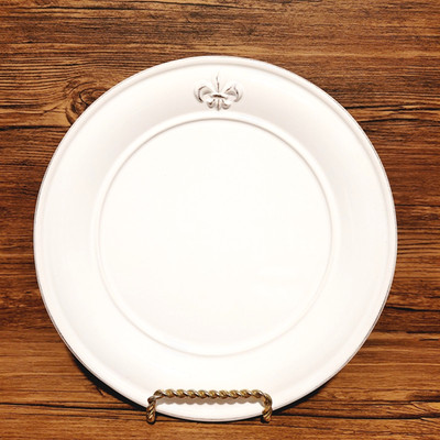 Williams Sonoma Elios Italy Fleur de Lys Salad Plates Set of 4 NEW