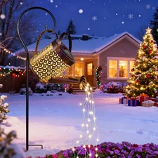 Solar Watering Can Light Garden Outdoor Waterproof Kettle Yard Art Lamp Decor🎄
