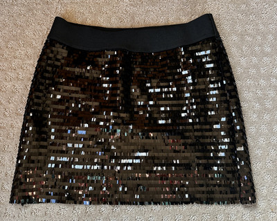 American Eagle 77Kids Skirt Black Sequin size 10 Medium 