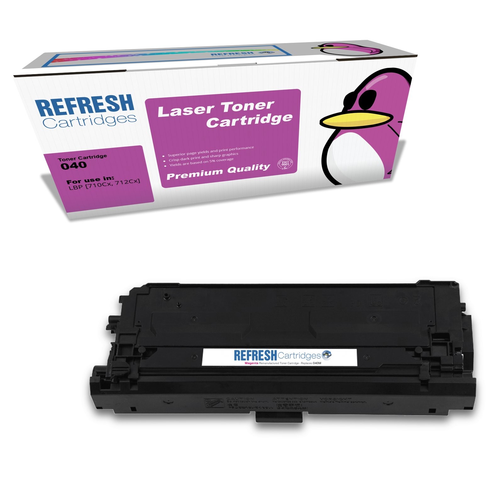 Refresh Cartridges Magenta 040 Toner Compatible With Canon Printers