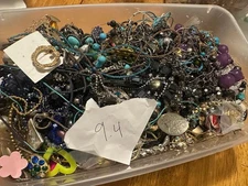 Lot 9+ Lbs Gold & Silver Tone Costume Jewelry Wearable & Craft Repair Pieces