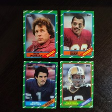 1986 Topps - Septien - Cowboys, Moseley, Dean - Redskins & Carreker - Packers