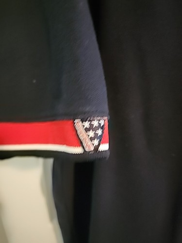 Polo para hombre VFW manga corta azul oscuro 2XL con manga bandera de EE. UU. - Imagen 4 de 8