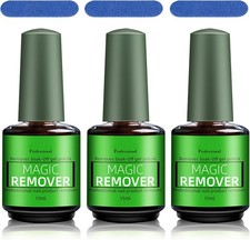 3PCS Gel Nail Remover,Professional Gel Remover (15ML) | Magic Remover, Quickly 