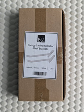 B&Z Energy Saving Radiator Shelf Brackets in White (Pair) - No Drilling Required