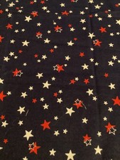 Red, White Blue Stars on Navy Quilt Fabric, 18"/15.5", Free Shipping