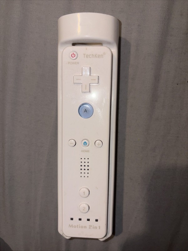 TechKen Wireless Game Controller Nintendo Wii White Tested Working Motion Remote