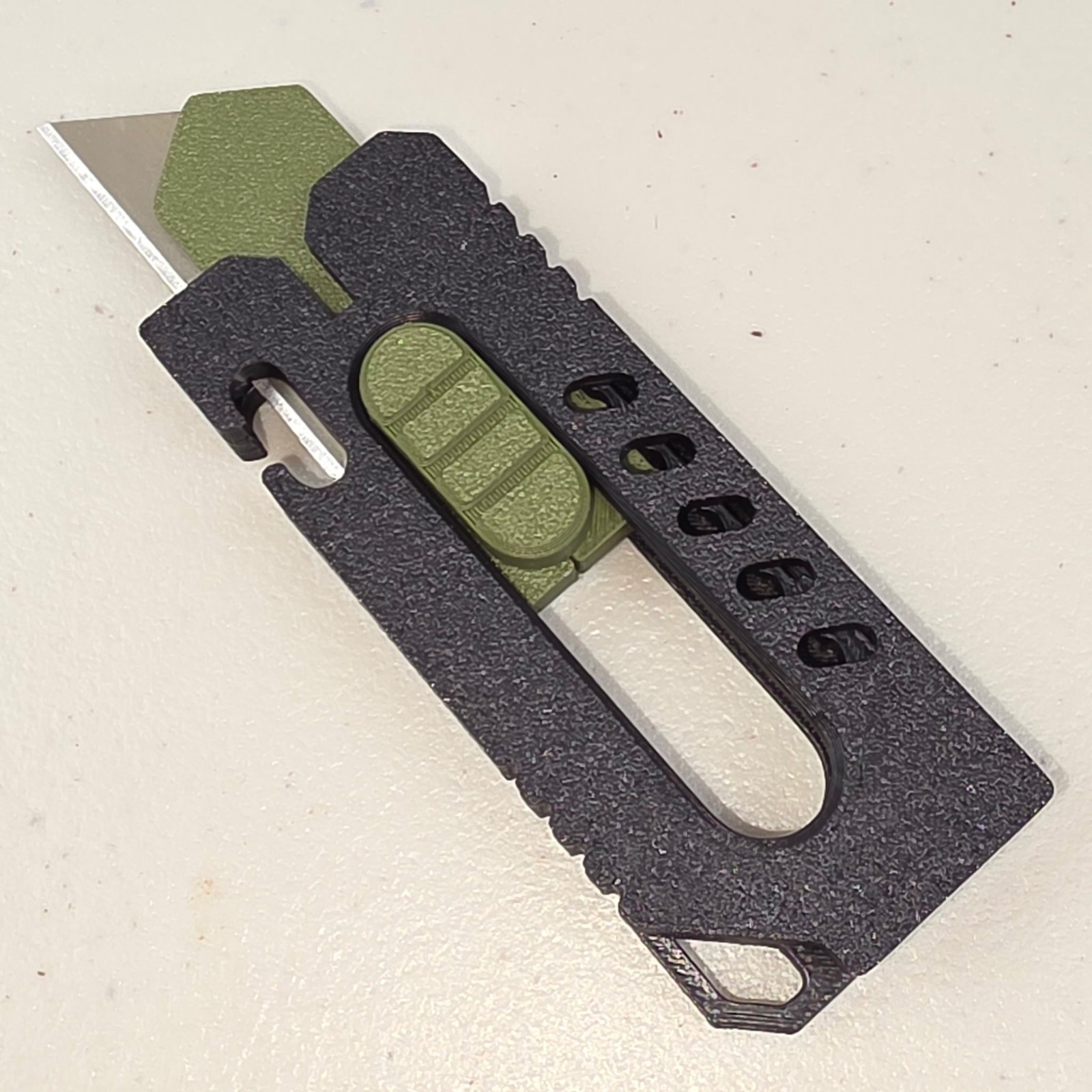 (3 Pack) Tactical Utility Knives Retractible Box Cutter Razor 3D Printed - EDC