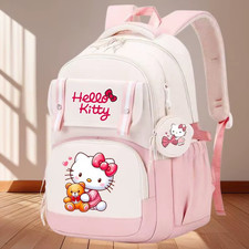 Hello Kitty Large Capacity Backpack Cartoon Daypack Travel Commute Knapsack Scho