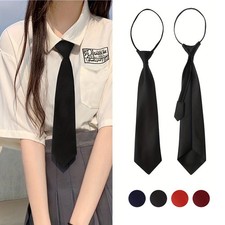 Solid Color Tie JK Uniform Shirt Tie Simple All-match Students Detachable  