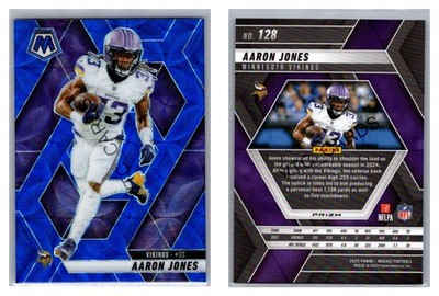 Aaron Jones Blue Scope Prizm 2025 Panini Mosaic #128