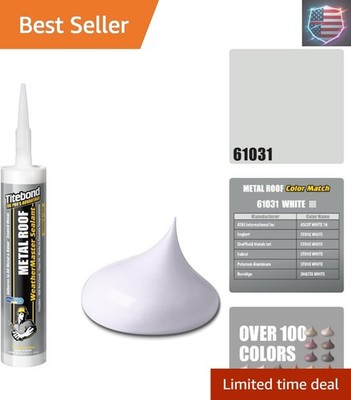 WeatherMaster Metal Roof Sealant, White    Polymer Caulk for Aluminum, Copper...