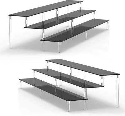 Acrylic Riser Display Shelf, 3 Tier Acrylic Shelves for Figures, 15.8 Inch |